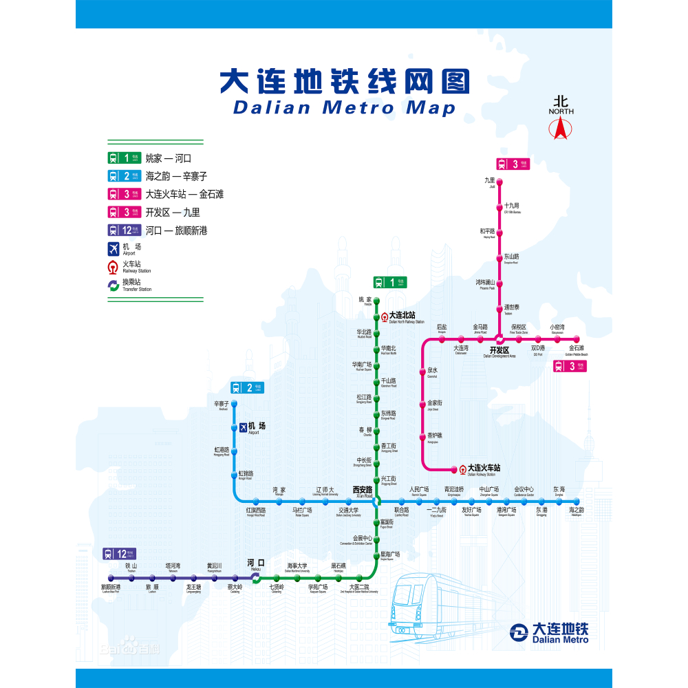 大連地鐵線路圖