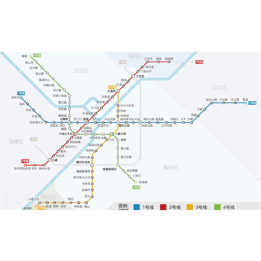 寧波地鐵線路圖