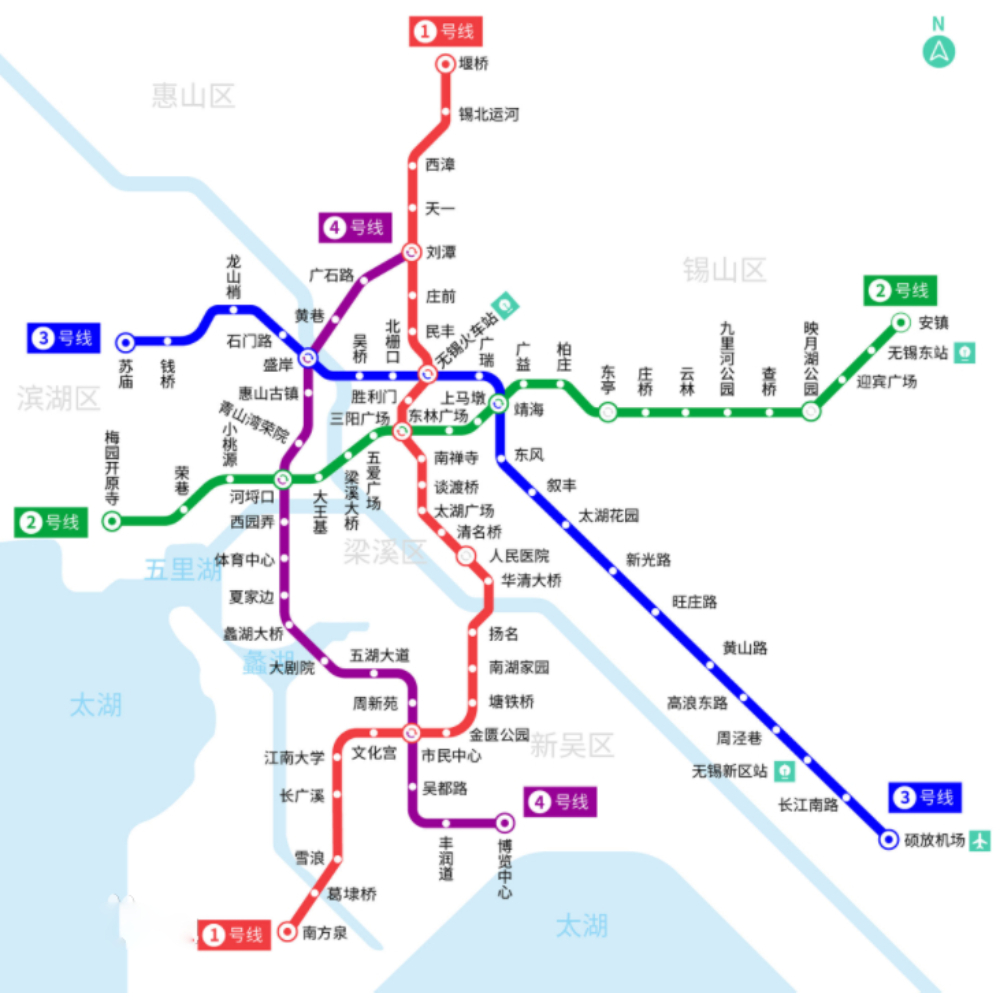 無錫地鐵線路圖
