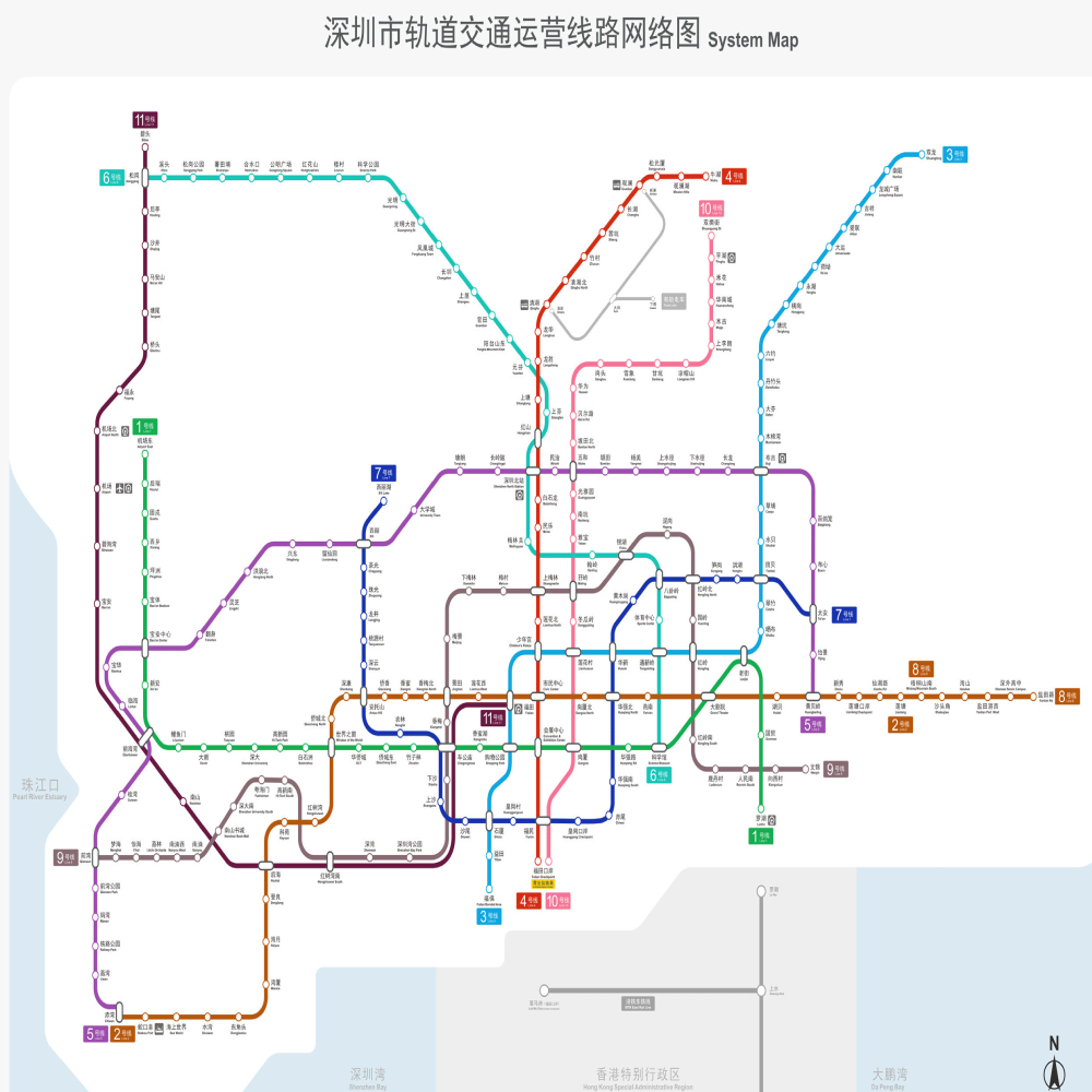 深圳地鐵線路圖